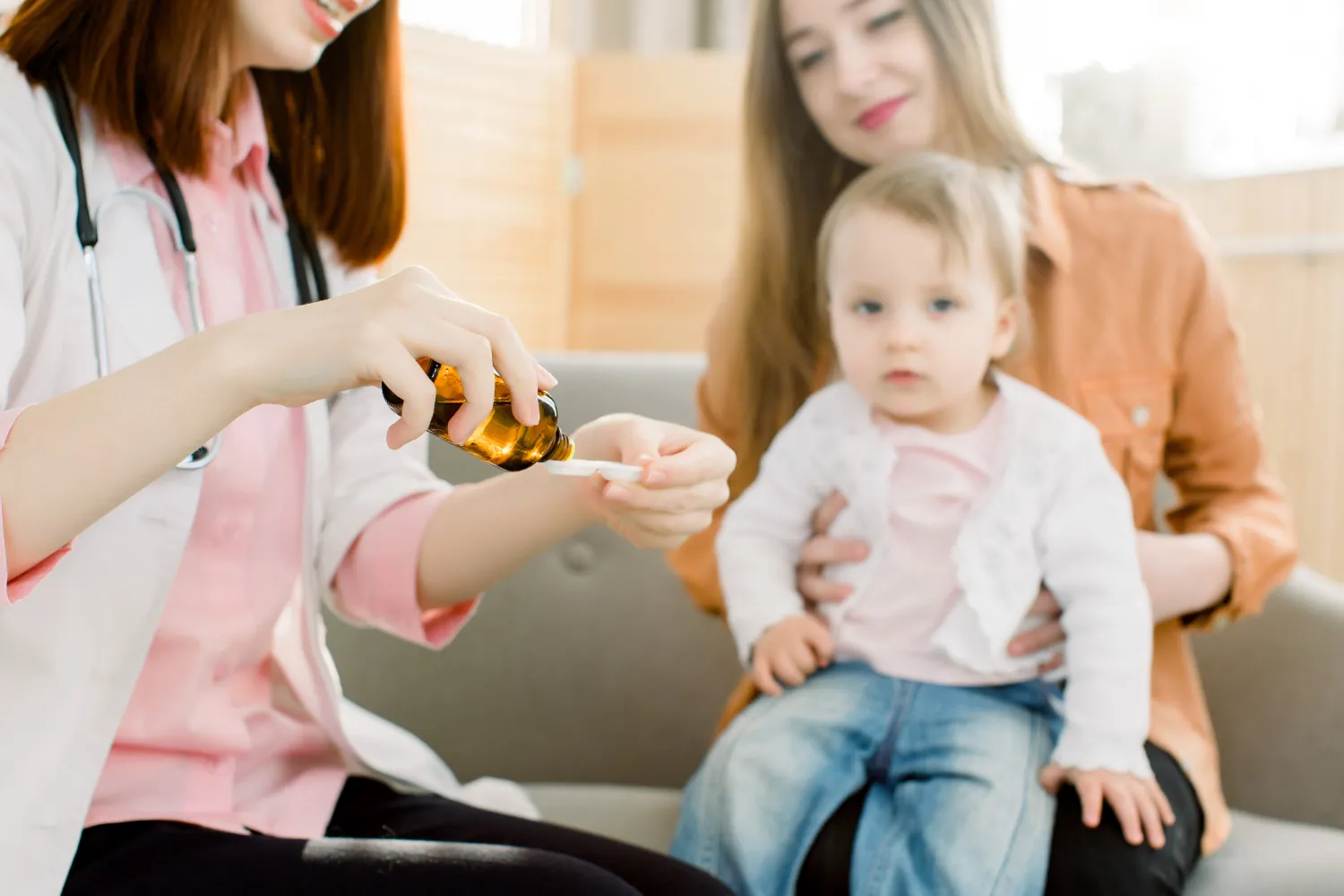 Pediatric compounding services providing flavored liquid medication for infants at a trusted Jacksonville pediatric pharmacy